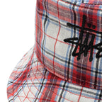 Madras Plaid Big Logo Bucket - Red