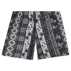 Paisley Plaid Water Short - Black