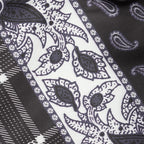 Paisley Plaid Water Short - Black