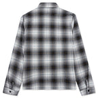 Paul Shadow Plaid Zip Shirt - Black