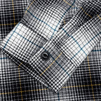 Paul Shadow Plaid Zip Shirt - Black