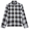 Paul Shadow Plaid Zip Shirt - Black