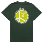 Peace Dot Pigment Dyed Tee - Pine