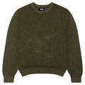 Pigment Dyed Loose Gauge Sweater - Dark Olive