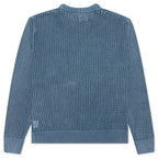 Pigment Dyed Loose Gauge Sweater - Seafoam