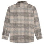 Plaid Knit Shirt - Grey