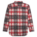 Plaid Knit Shirt - Red