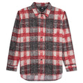 Plaid Knit Shirt - Red