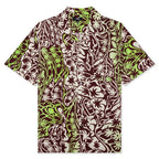Psychedelic Palm Tree Shirt - Burgundy