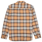 Quilted Lined Plaid Shirt - Copper
