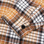 Quilted Lined Plaid Shirt - Copper