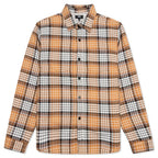 Quilted Lined Plaid Shirt - Copper