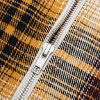 Shadow Plaid Zip L/S Shirt - Mustard