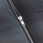 Shadow Plaid Zip Shirt - Charcoal