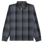 Shadow Plaid Zip Shirt - Charcoal