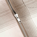Shadow Plaid Zip Shirt - Natural
