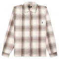Shadow Plaid Zip Shirt - Natural