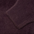 Shaggy Cardigan - Eggplant