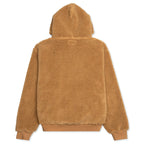 Sherpa Zip Hoodie - Brown