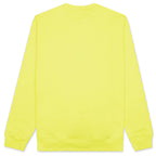 Smooth Stock Embroidered Crew - Lemon