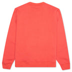 Smooth Stock Embroidered Crew - Pale Red