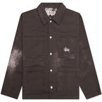 Spotted Bleach Chore Jacket - Brown
