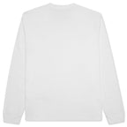 Stock Logo L/S Crew - White