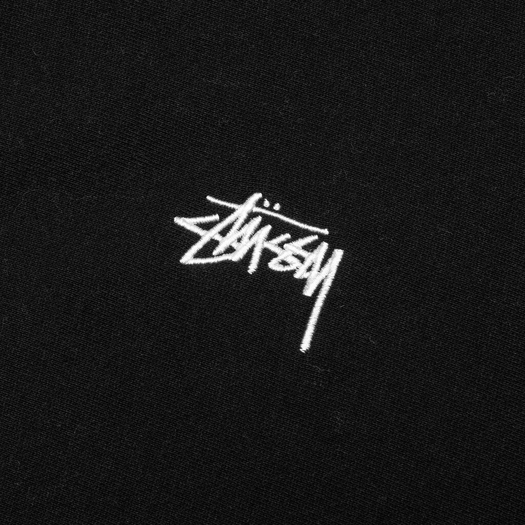 Stock Logo Zipper Hoodie - Black