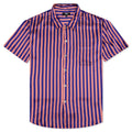 Striped Silk Shirt - Blue