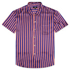 Striped Silk Shirt - Blue