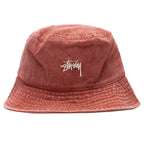 Washed Stock Bucket Hat - Rust