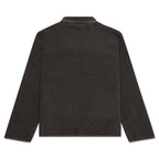 Woodsy Blanket Stitch Fleece - Charcoal