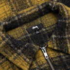 Wool Plaid Zip Shirt - Yellow