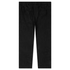 Wool Stripe Beach Pant - Black