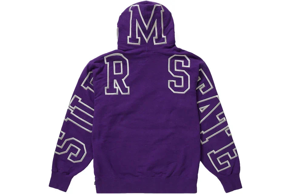 SUPREME STATE HOODIE PURPLE