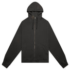Reverse Applicated Stitch Logo Zipped Hoodie - Charcoal
