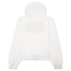 Reverse Applicated Stitch Logo Zipped Hoodie - Ecru