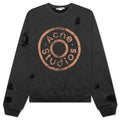 Sweater Printed Logo - Black Melange