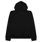 Upside Down Logo Hoodie - Black/White Embroidery