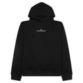 Upside Down Logo Hoodie - Black/White Embroidery