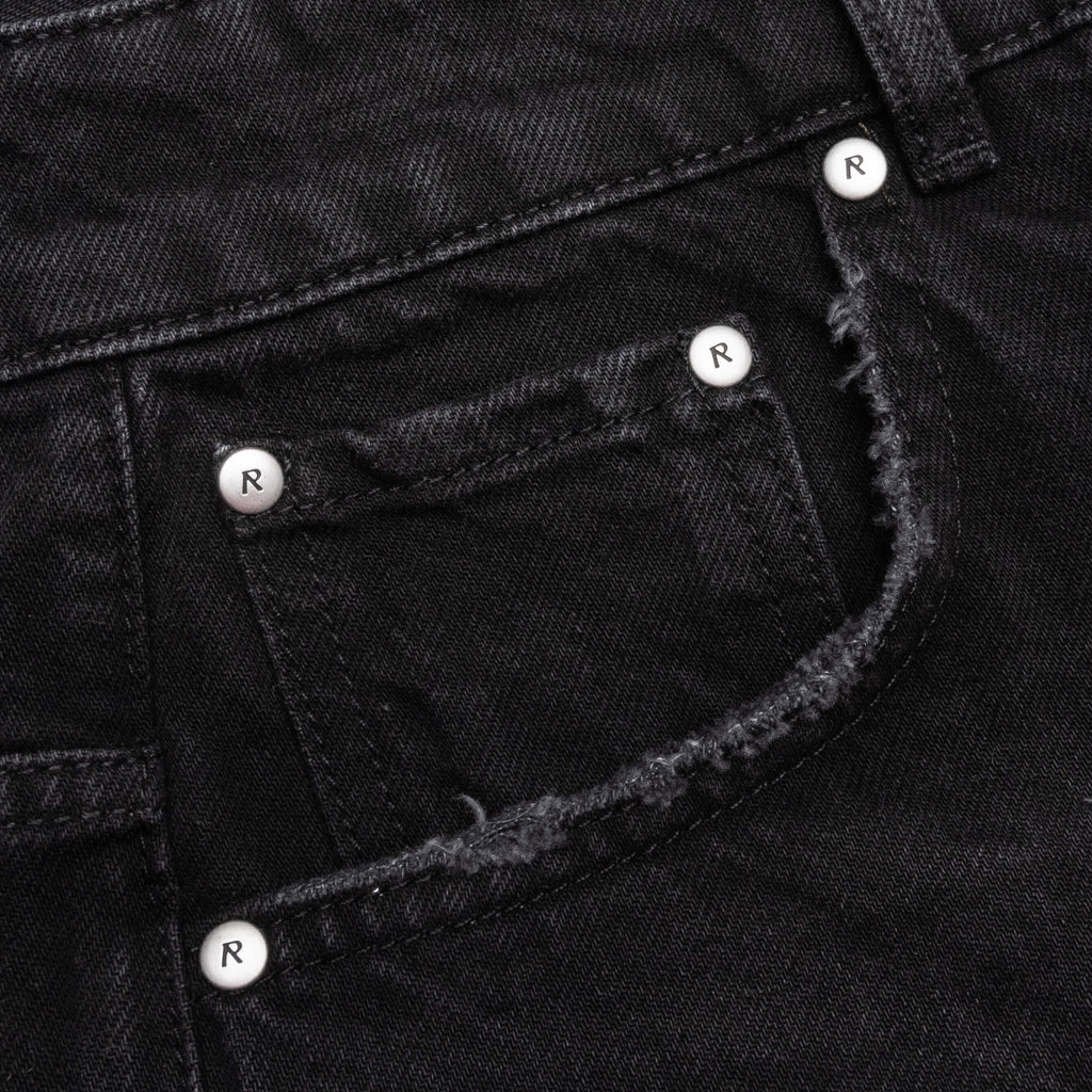 Tailored Denim Shorts - Black