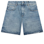 Tailored Denim Shorts - Blue