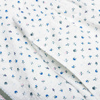 Printed Seersucker Cotton Bermuda Shorts - Cream/Green