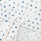 Printed Seersucker Cotton Bermuda Shorts - Cream/Green