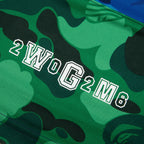 adidas Originals x BAPE Teamgeist Hockey Tee - Blue/Red/Green