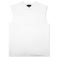 Textured Jersey Sleeveless - White