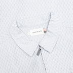 Textured Knit Quarter Zip - Grey