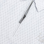 Textured Knit Quarter Zip - Grey