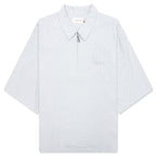 Textured Knit Quarter Zip - Grey