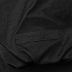 Textured Nylon Trucker Jacket - Black
